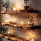 Live Edge Space-saving Floating Shelf