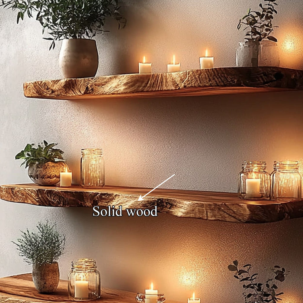 Live Edge Space-saving Bookshelf