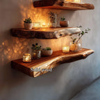 Live Edge Plants Wall Shelf