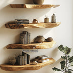 Live Edge Storage Floating Shelf
