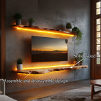 Live Edge Solid TV Console, solid wood, built to order