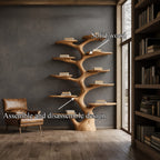 Solid Vertical Tree Bookshelf
