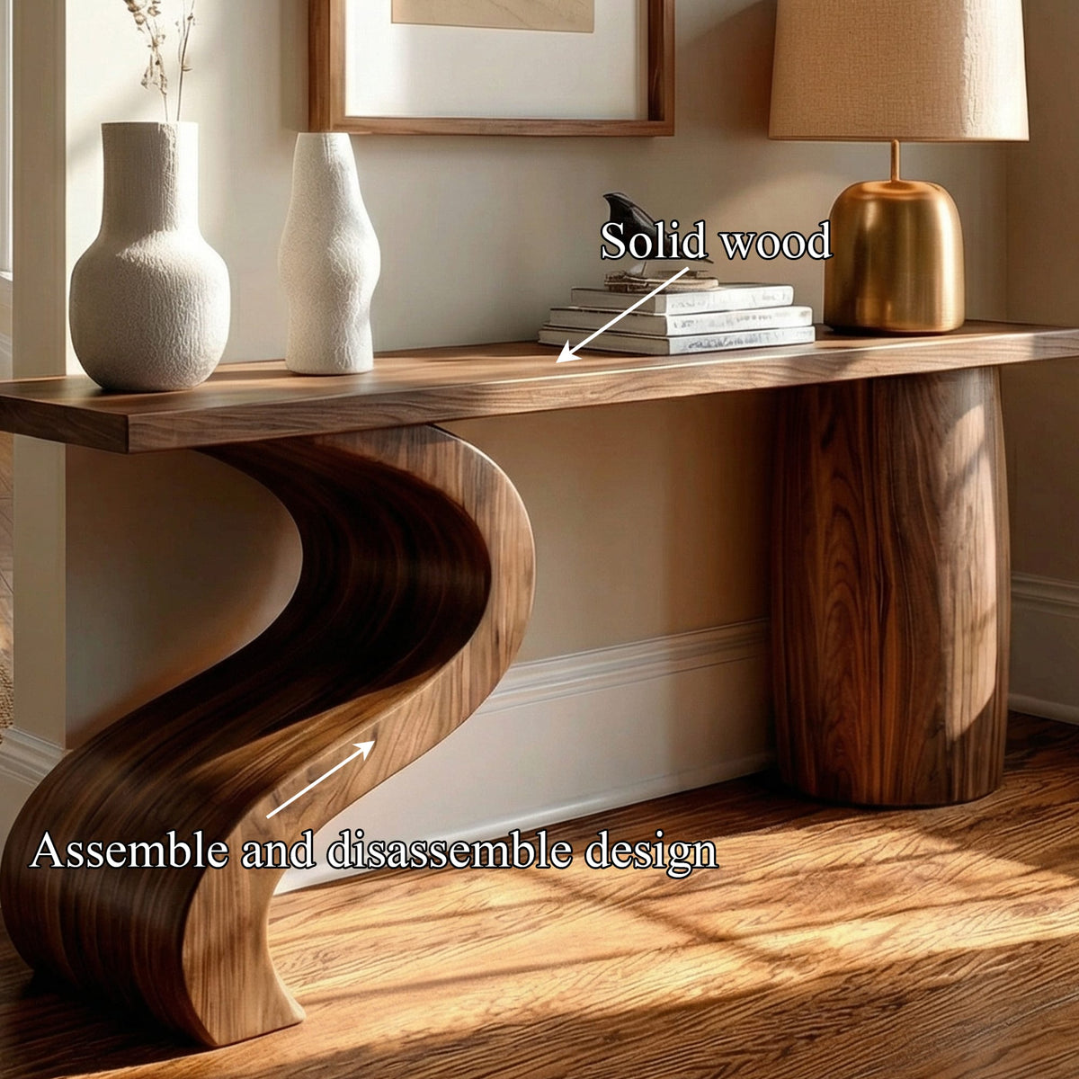 Wave Back Console Table