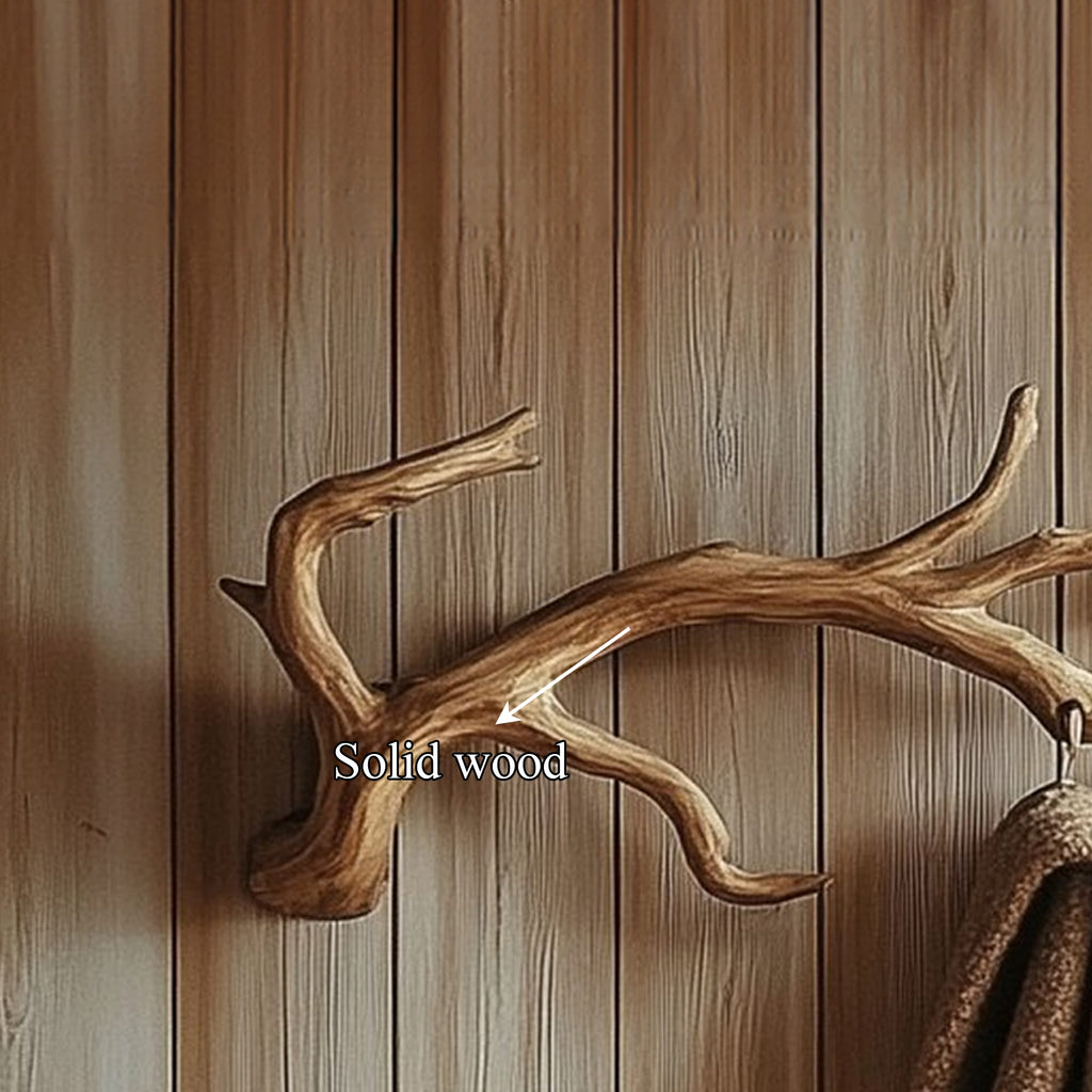 Rustic Branch Wall Hook Entryway Decor, solid wood, built to order