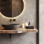 Mid Century Floating Vanity Modern Bathroom, solid wood, built to order