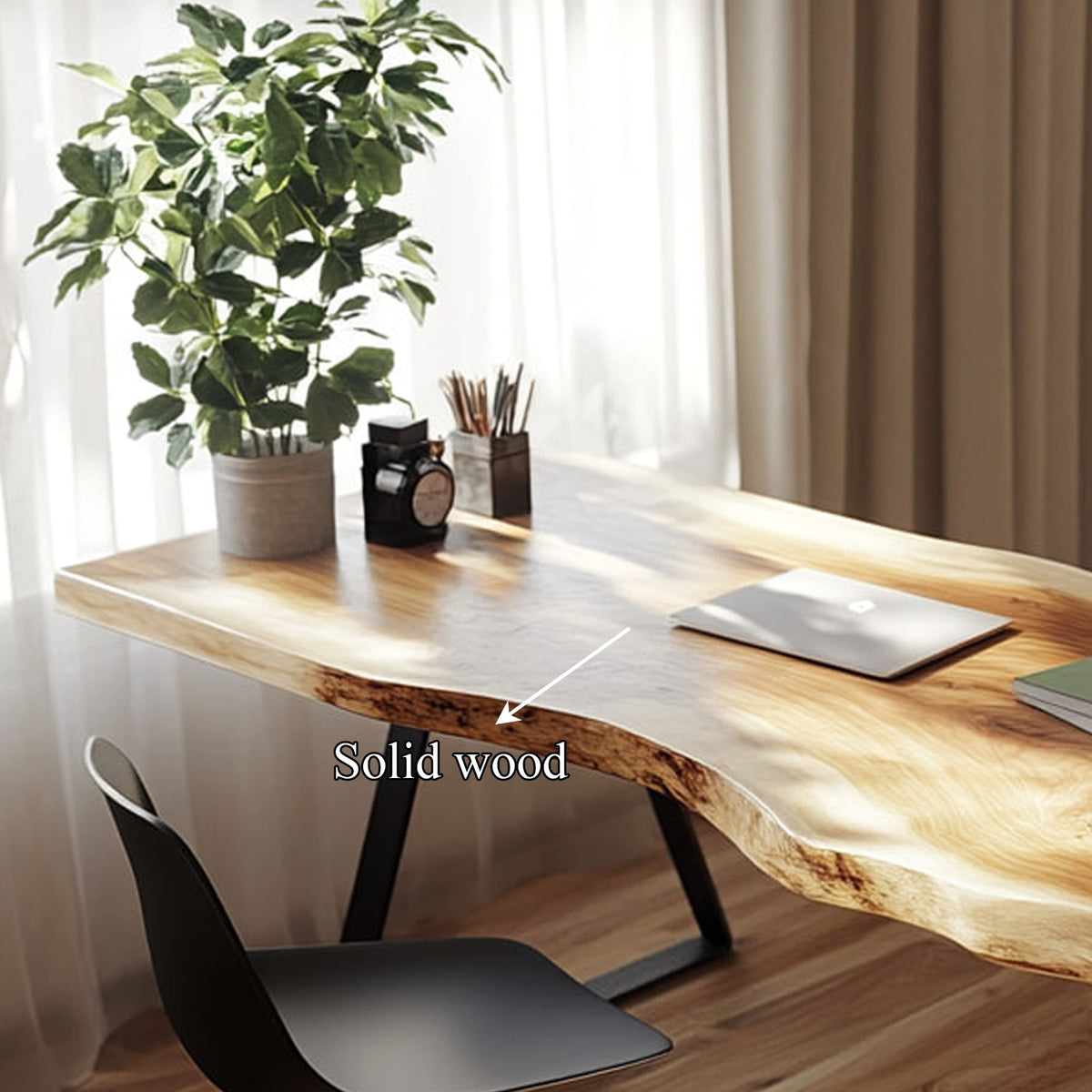 Live Edge Solid Workspace Desk