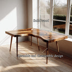 Organic L-shaped Desk
