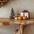Solid Root Live Edge Console Table