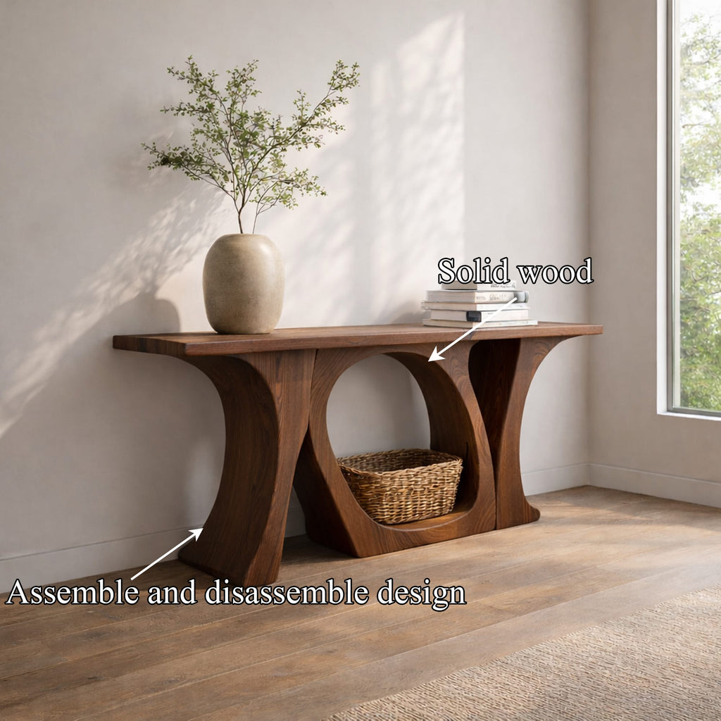 Organic Sculptural Hallway Console Table