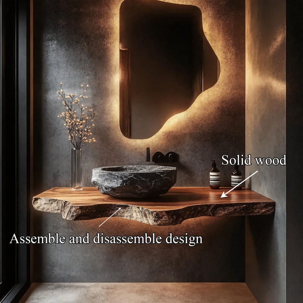 Live Edge Bathroom Floating Vanity