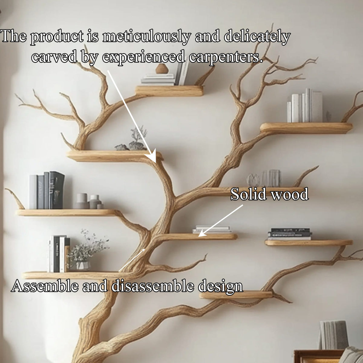 Floating Branch Bookshelf