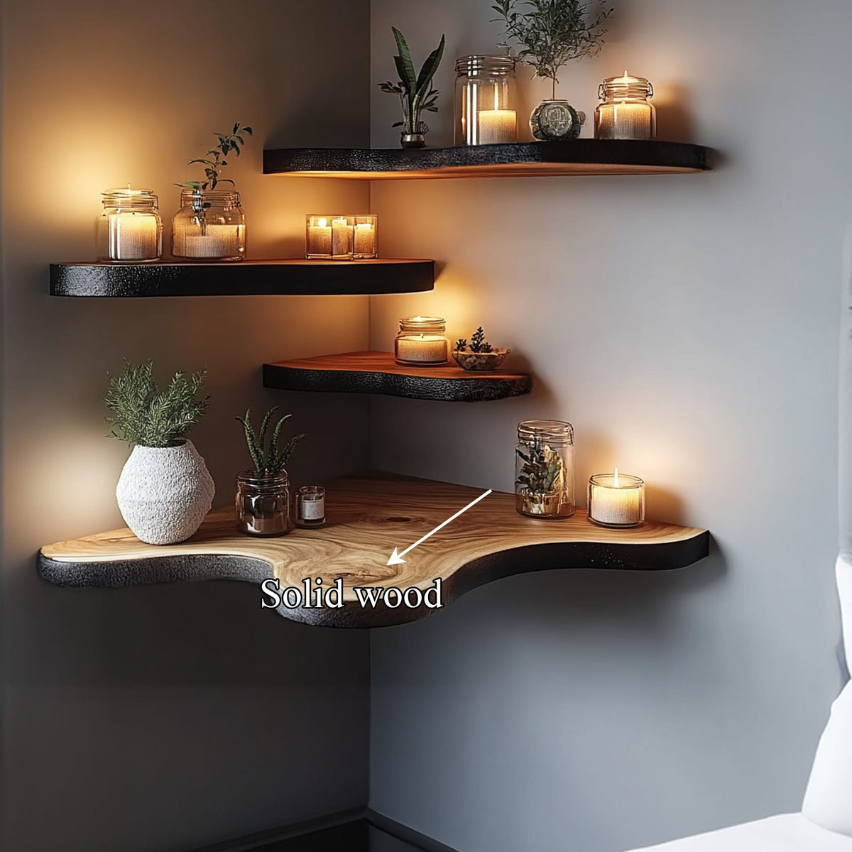 Live Edge Cozy Wall Shelf