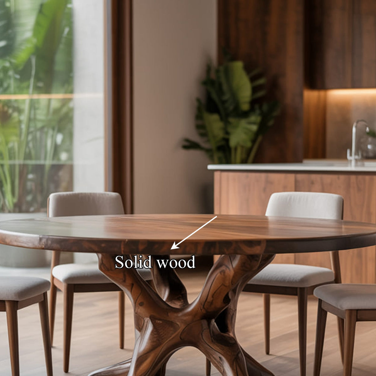 Live Edge Teak Dining Table