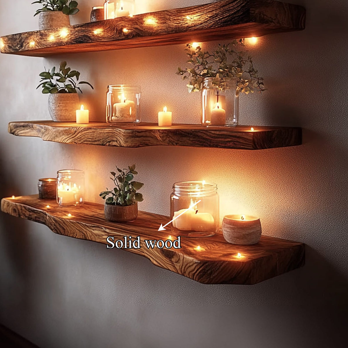 Warm Minimal Floating Shelf