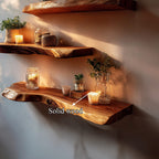 Live Edge Book Wall Shelf