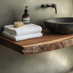 Rustic Compact Vanity Bathroom, solid wood, built to order
