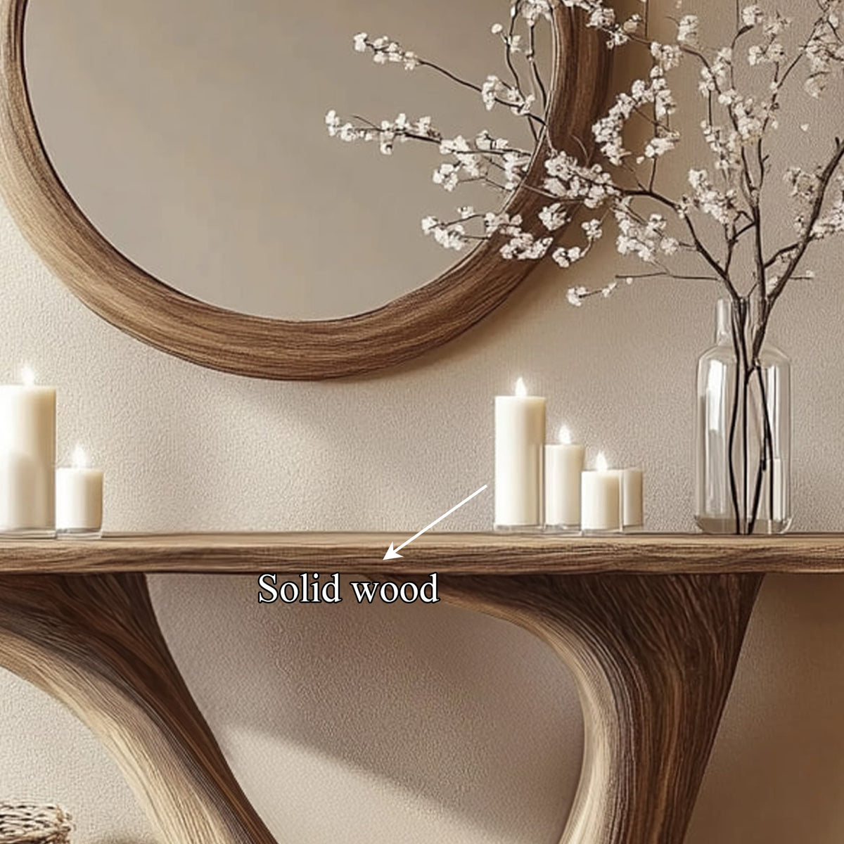 Mid Century Arched Console Table