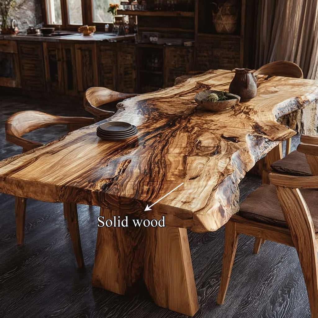 Mid Century Handcrafted Dining Table Kitchen, solid wood, built to order