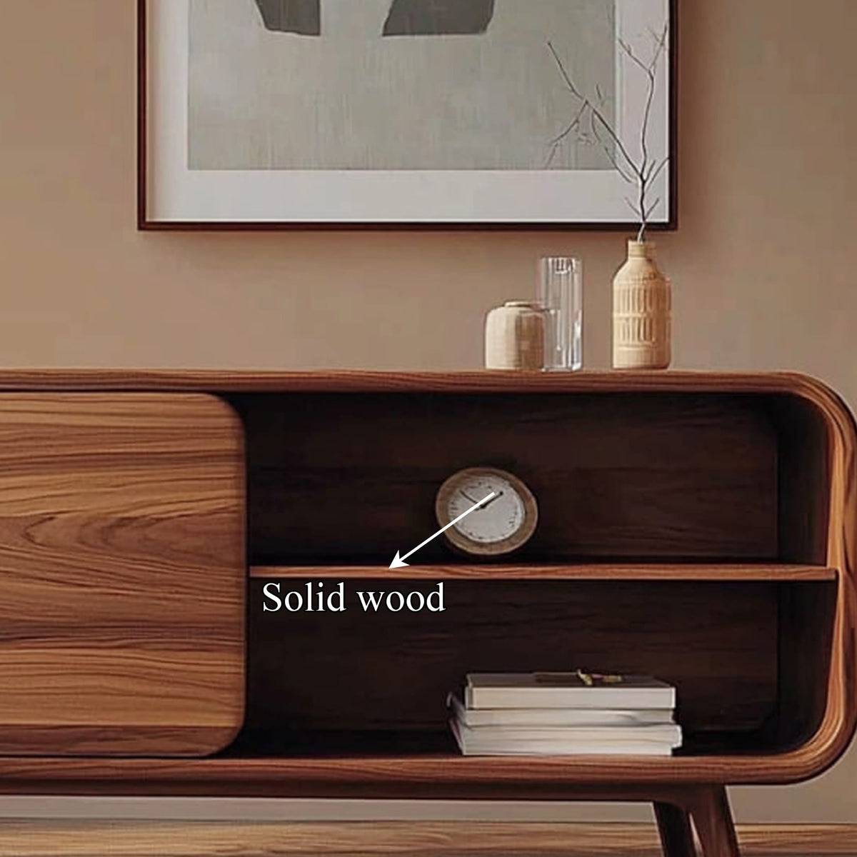 Mid Century Wood Organizer Cabinet Hallway Or Living Room, solid wood, built to order