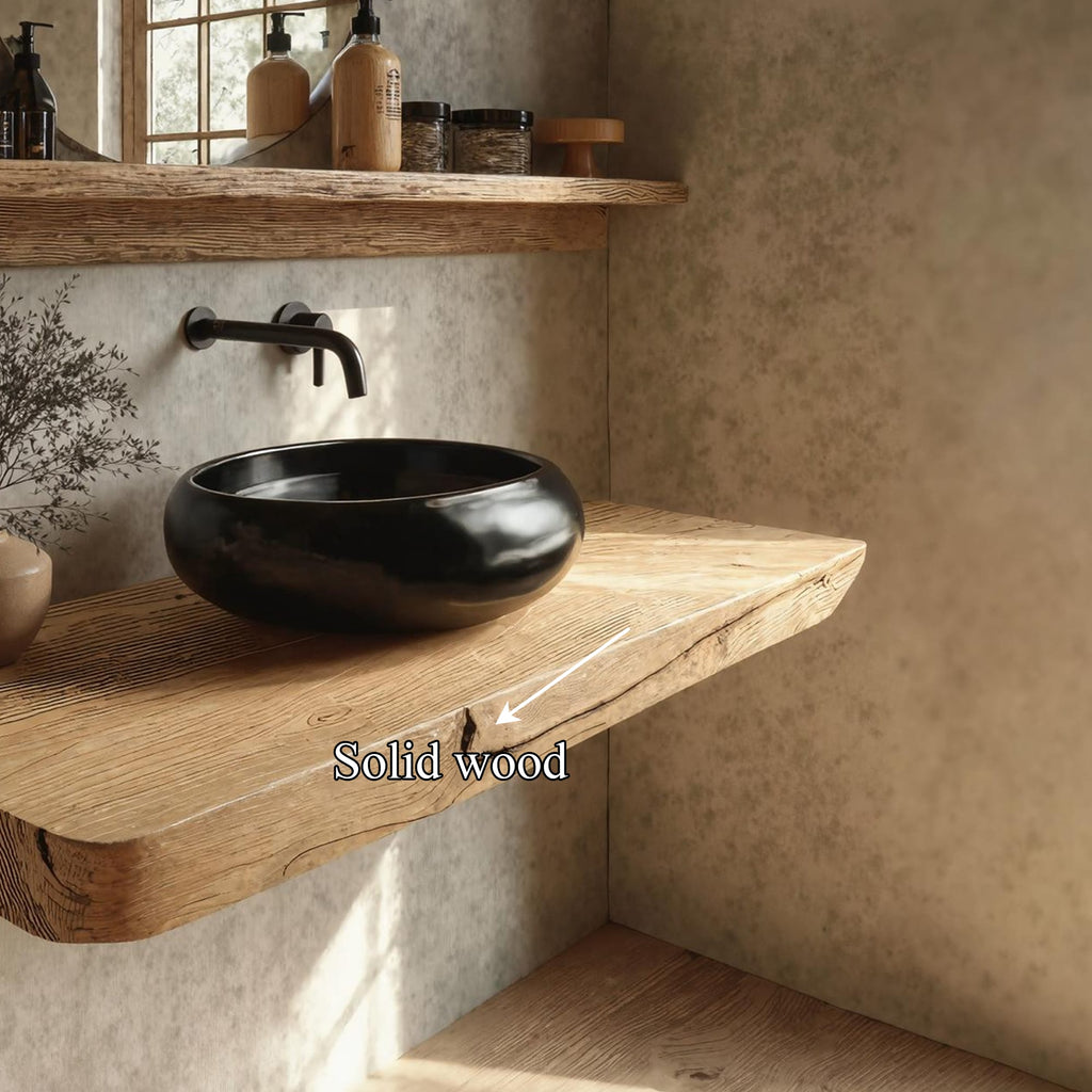 Floating Live Edge Countertop Vanity