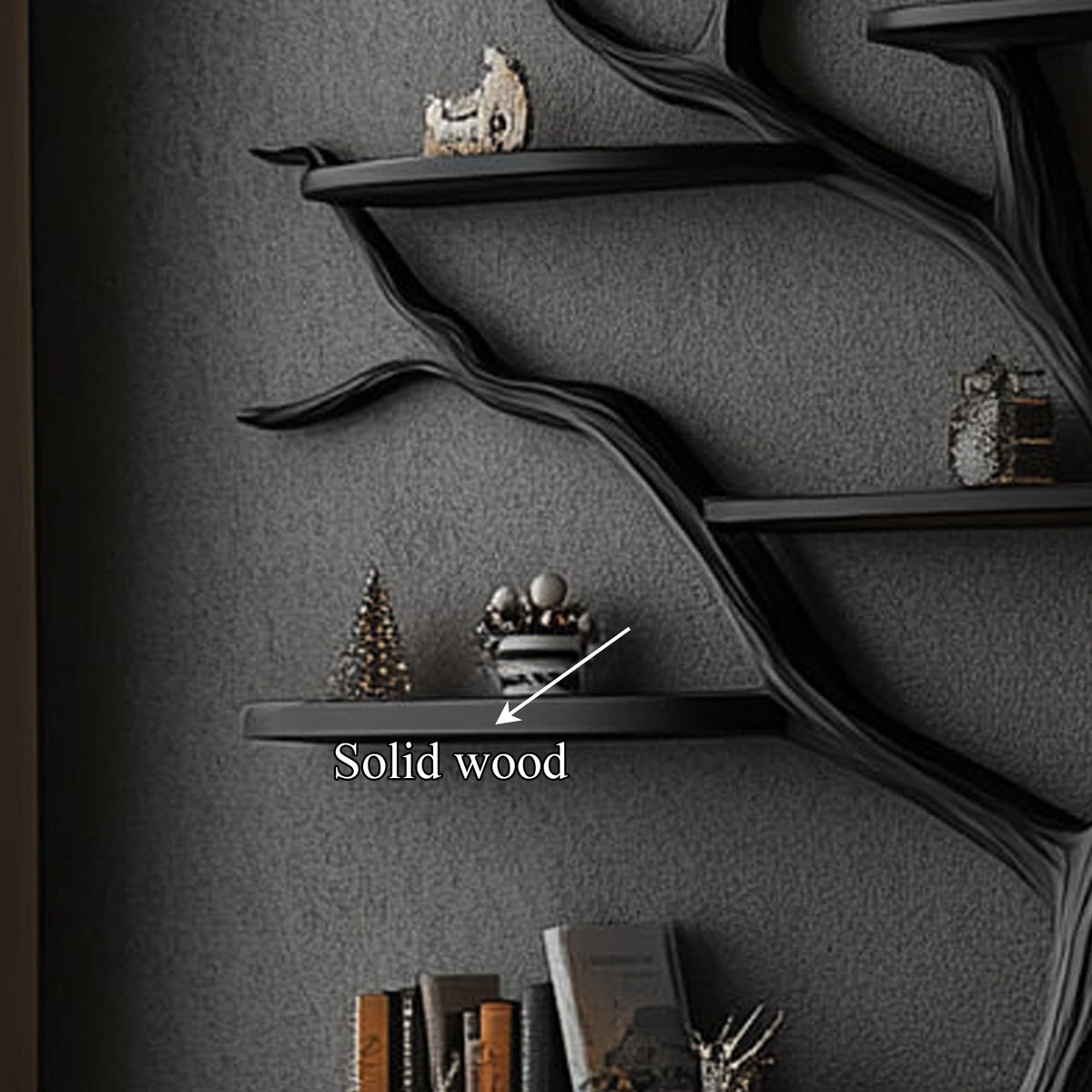 Dark Storage Tree Bookshelf