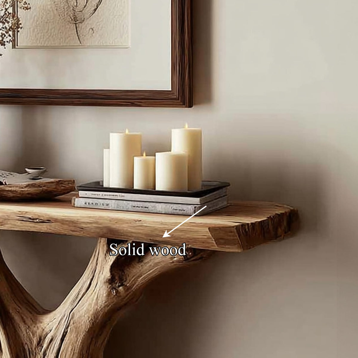 Rustic Console Table Accent Entryway Or Living Room, solid wood, built to order
