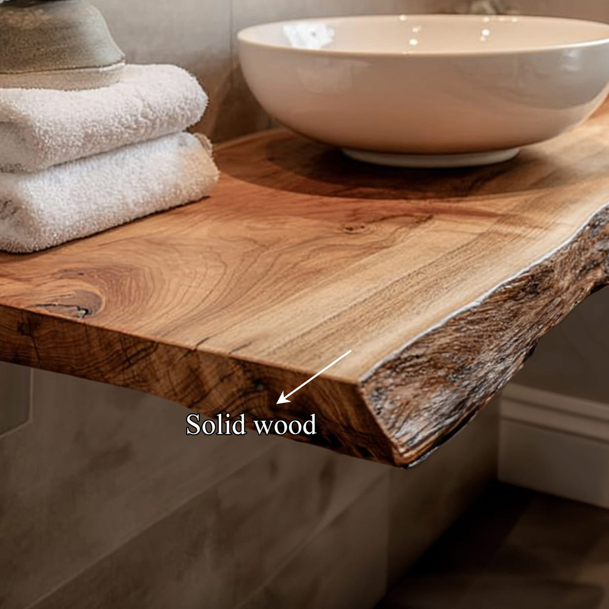 Mid Century Washroom Floating Shelf
