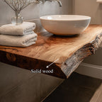 Live Edge Washroom Floating Shelf