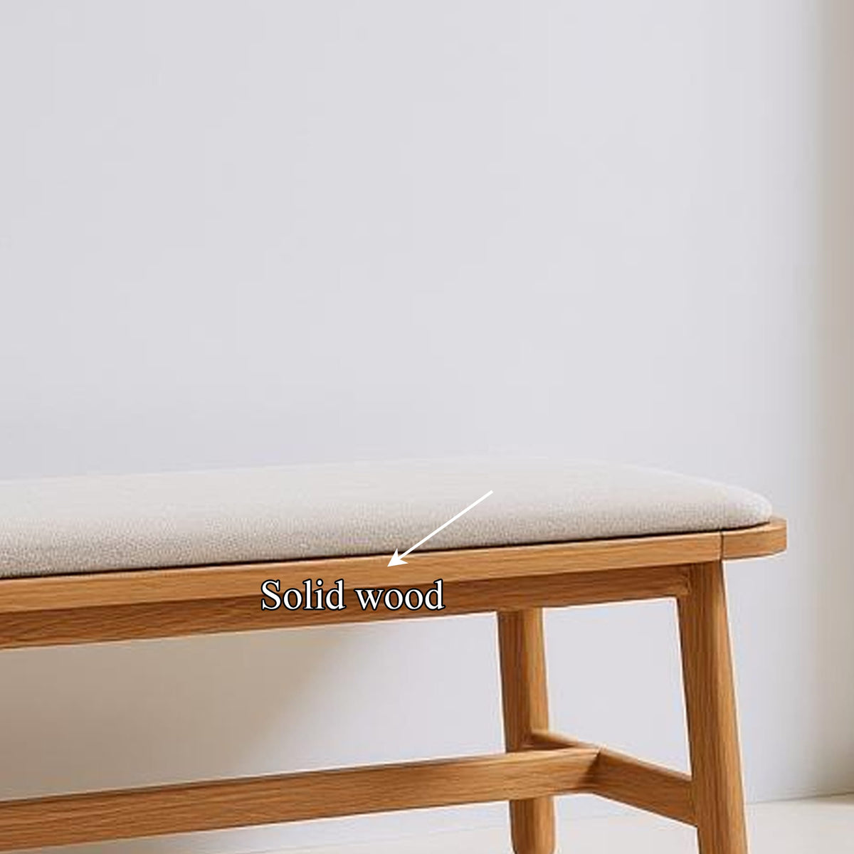 Mid Century Bench Bedroom Accent Furniture, solid wood, built to order