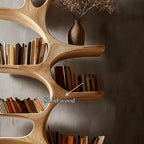 Midcentury Tree Bookcase Home Office, solid wood, built to order