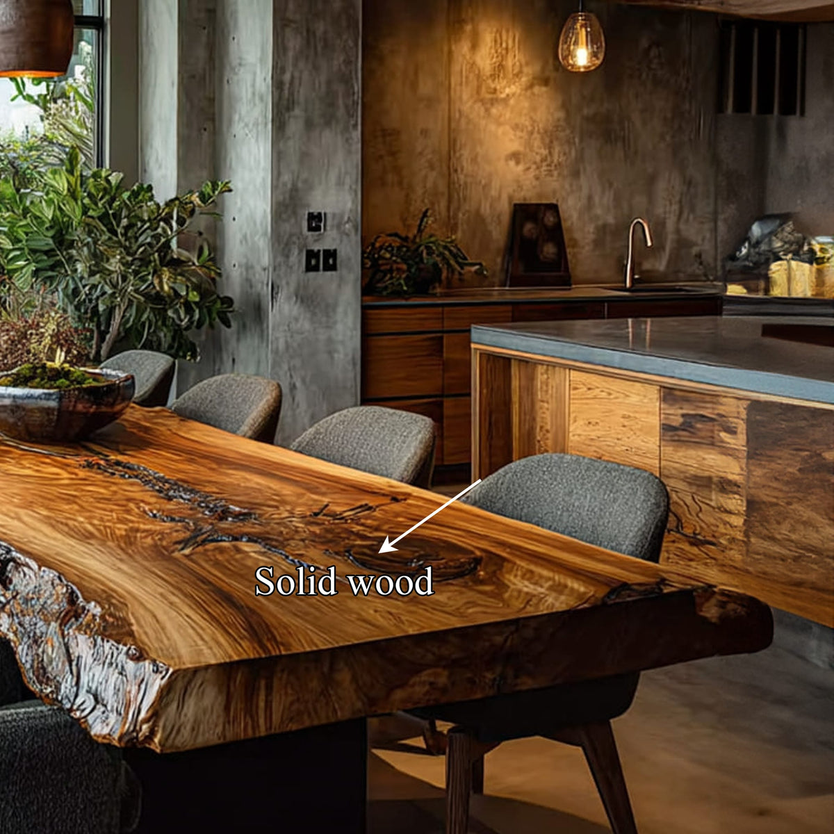 Live Edge Long Dining Table