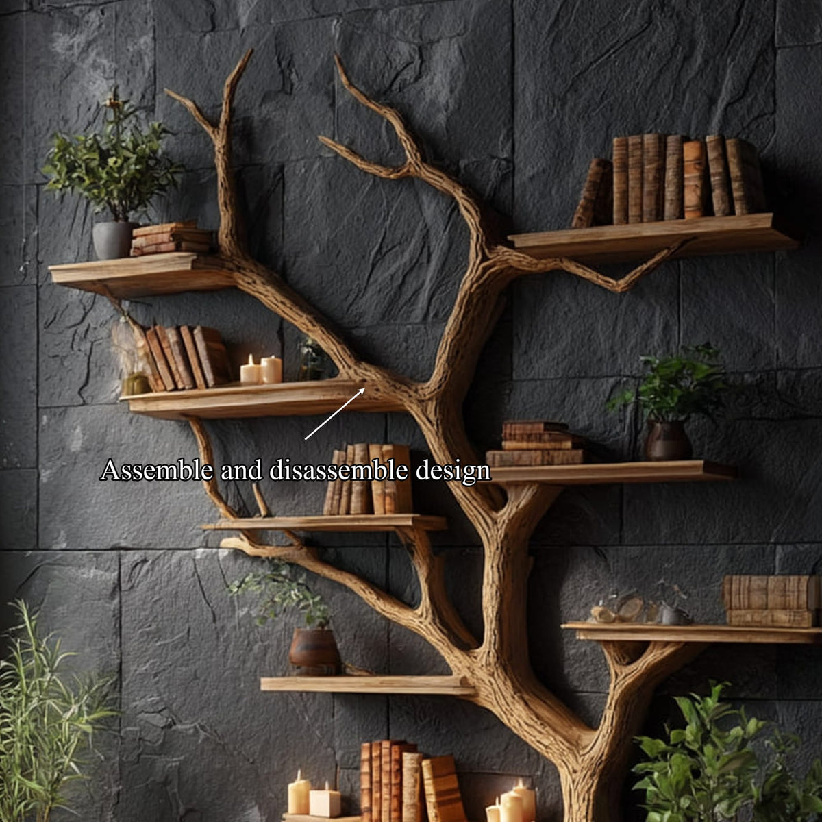 Solid Floating Creative Bookshelf