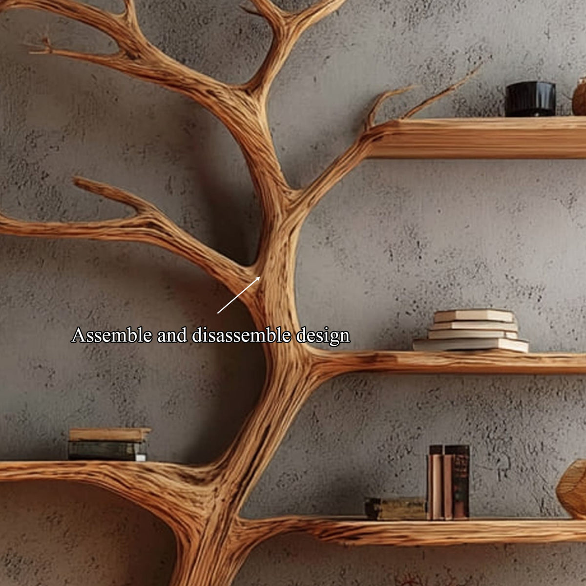 Solid Hanging Tree Bookshelf