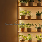 Mid Century Botanical Shelf Contemporary Indoor Garden, solid wood, built to order