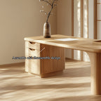 Japandi Organic Minimal Work Desk Home Office and Study Room, solid wood, built to order