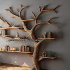Artistic Solid Tree Bookshelf