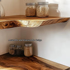 Live Edge Space-saving Wall Shelf
