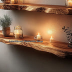 Live Edge Space-saving Bookshelf