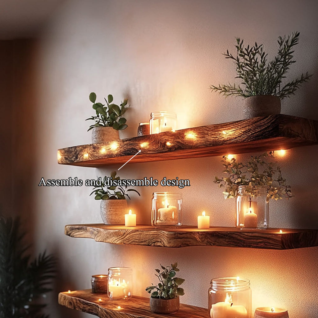 Warm Minimal Floating Shelf
