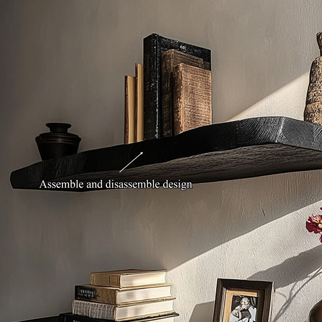Live Edge Office Wall Shelf