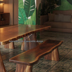 Live Edge Finish Dining Table