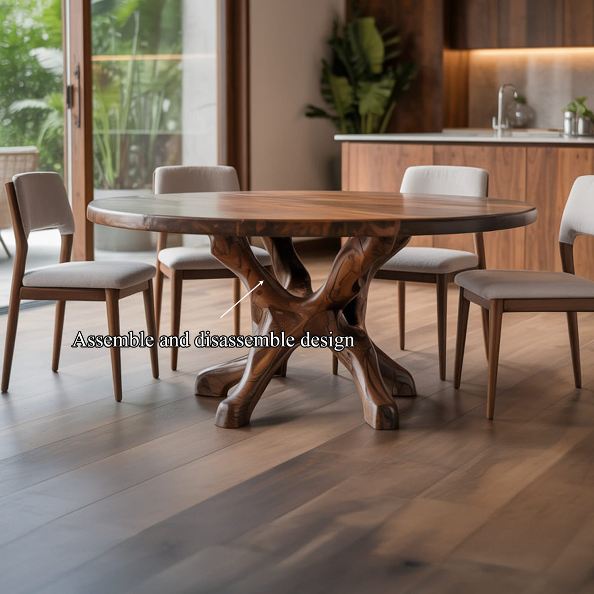 Live Edge Teak Dining Table