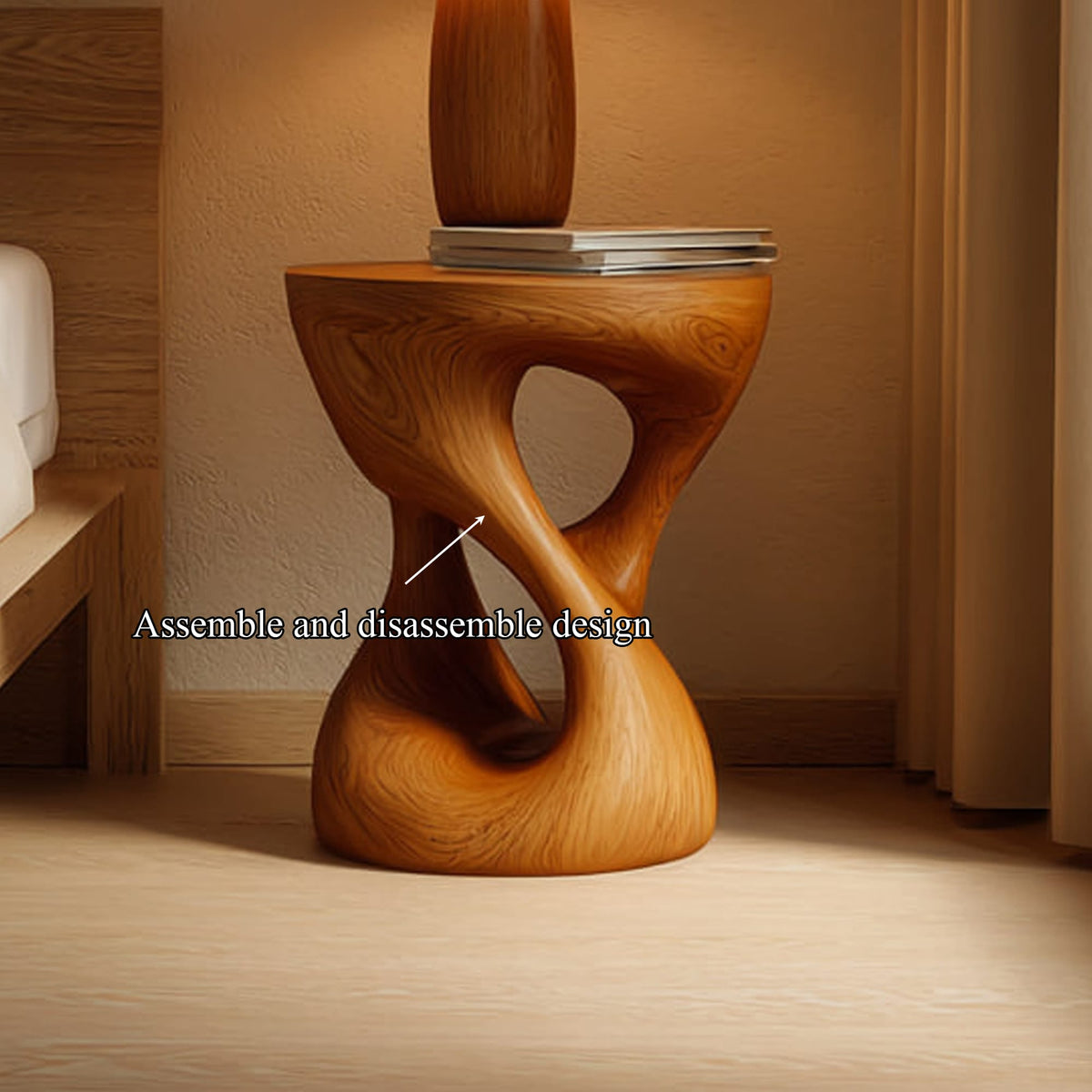 Sculptural Decorative Nightstand