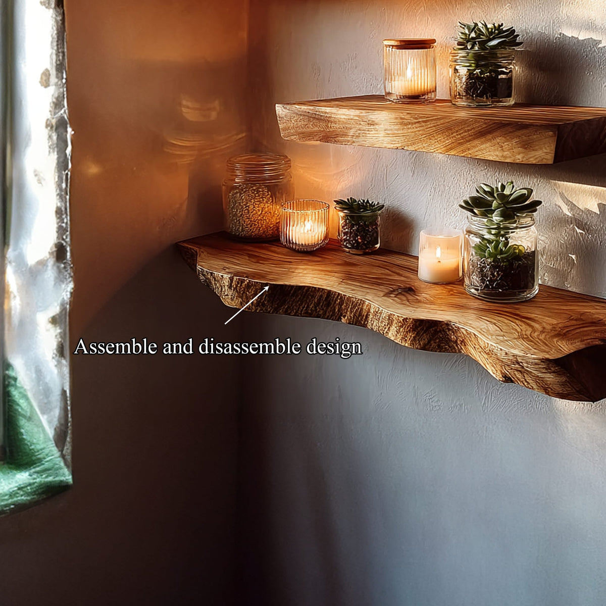 Floating L-shape Wall Shelf