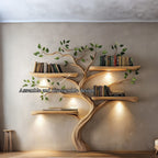 Floating Modern Tree Bookshelf