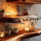 Live Edge Plants Wall Shelf