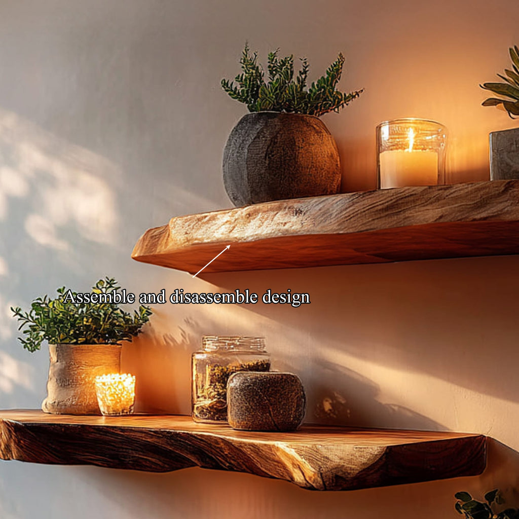 Live Edge Book Wall Shelf