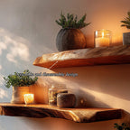 Live Edge Book Wall Shelf