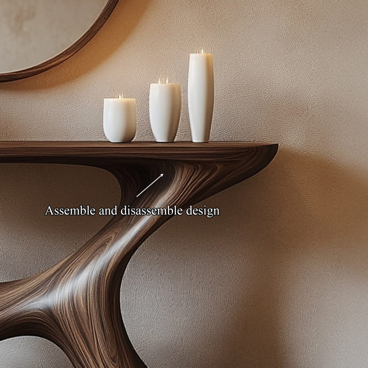 Shape Live Edge Console Table