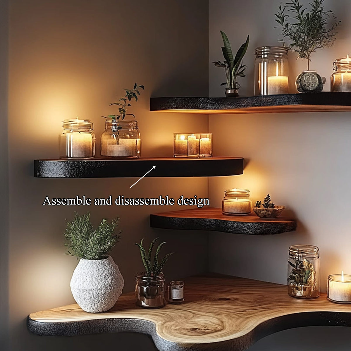Live Edge Cozy Wall Shelf